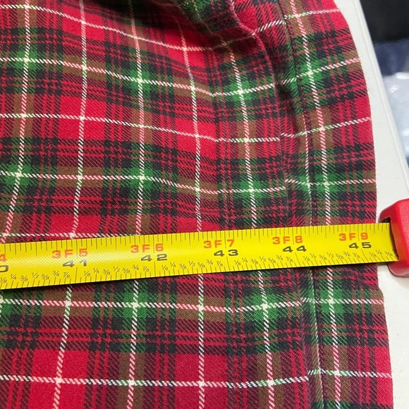 LL Bean Women LP Nightgown Night Shirt Red Plaid Sleep Gown Flannel Pajama Soft - Picture 7 of 8